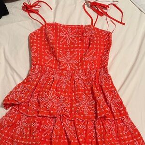 Milly Red/Orange Mini dress